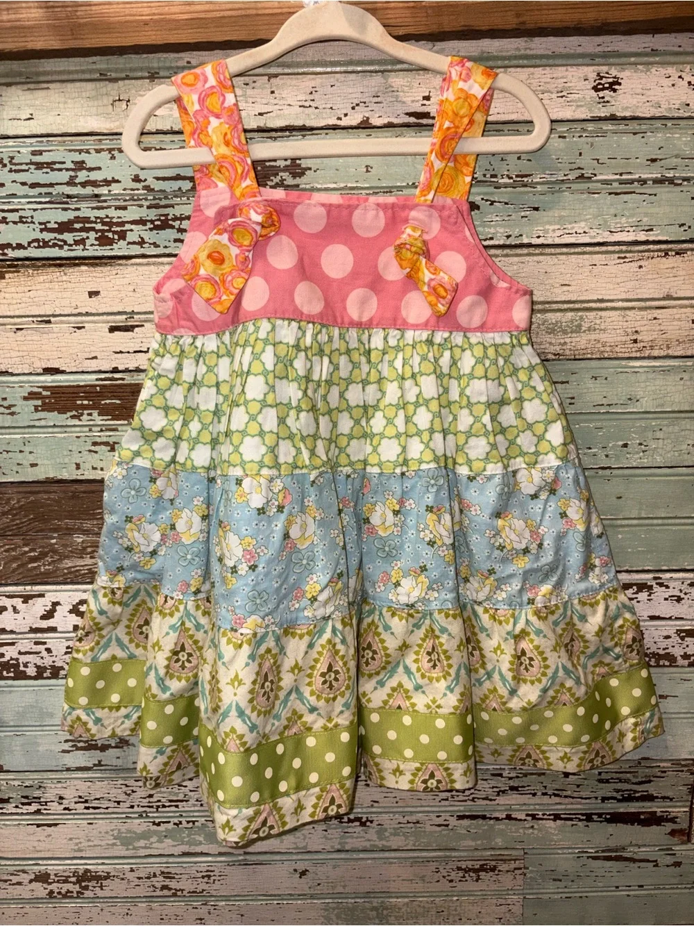 Platinum by Matilda Jane Clothing Pink Polka Dot Casual Kids Dress